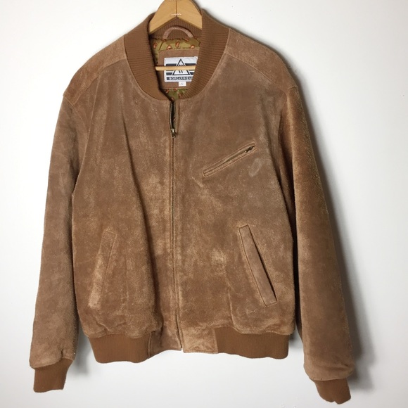 Morgan Wear Other - Morgan Wear Brown L Suede Zip Front Work Jacket